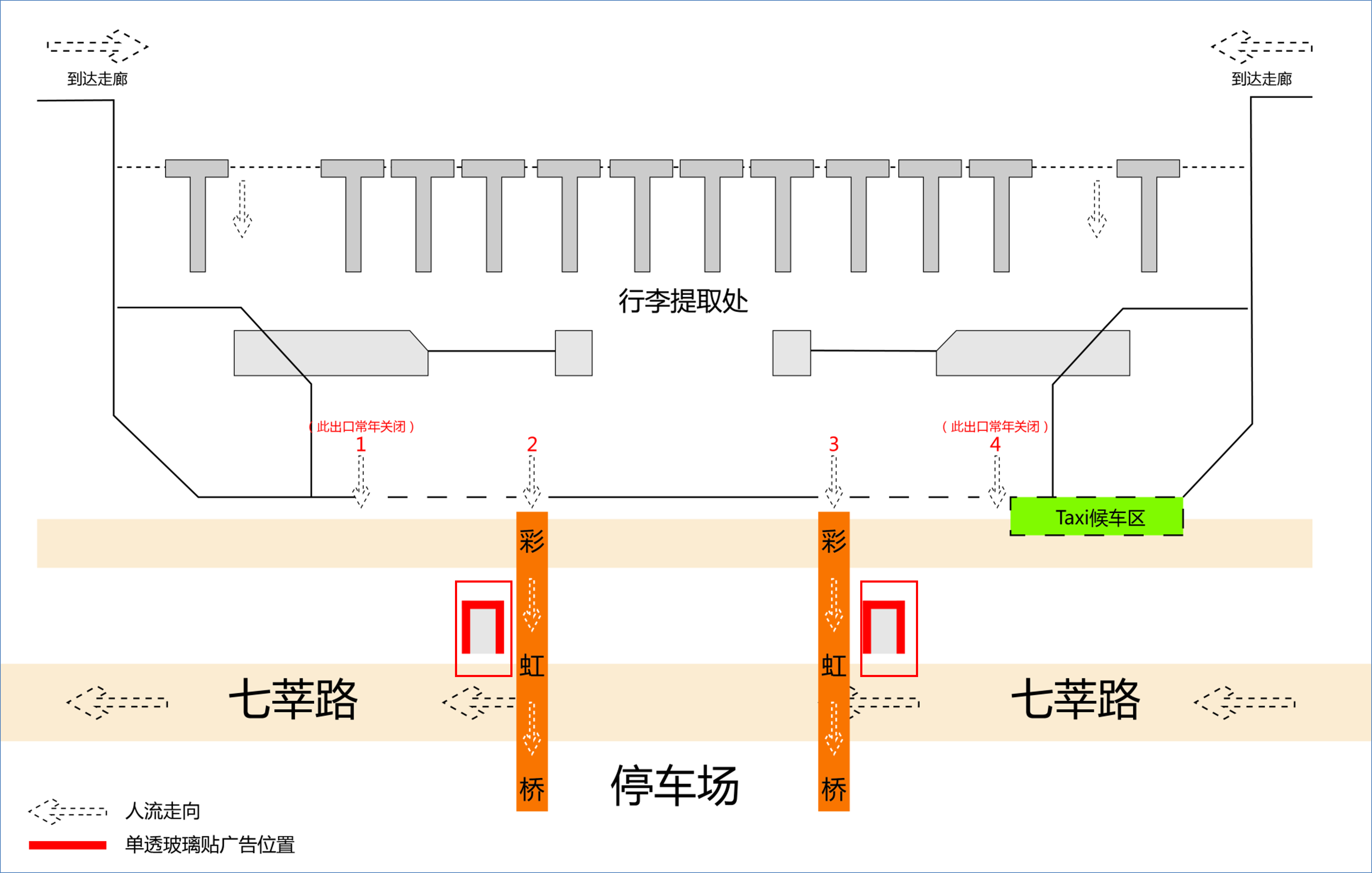sh-gd-1012 虹桥机场t2电梯井 媒体位置 虹桥机场t2到达层电梯井